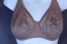 Chantelle 13F1 Underwire Unlined Mesh Brown Full Coverage Bra size 34DDD