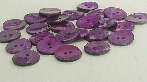 Purple Mother of Pearl Buttons, 11mm (7/16"), 15mm (5/8") or 20mm (3/4") - Picture 9 of 10