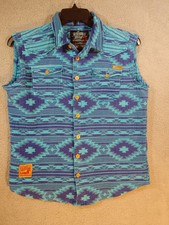The Heritage By America Women's Vest Medium Button Up Aztec Pattern