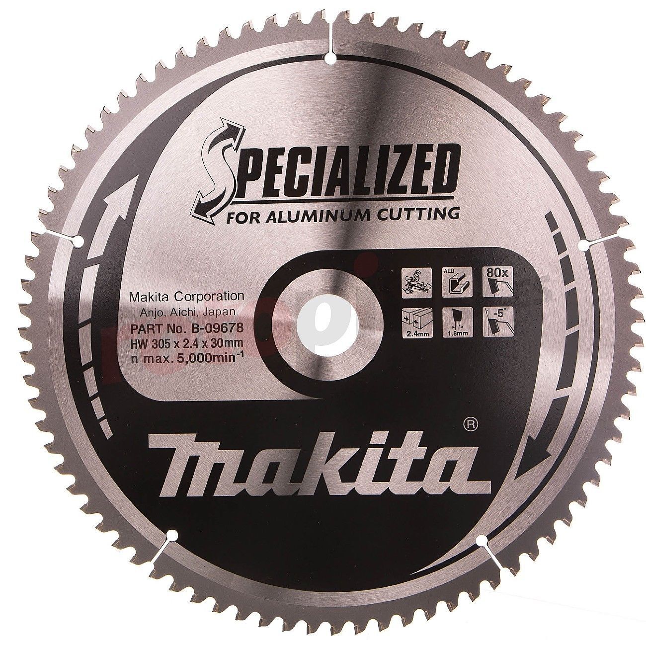 MAKITA B-33342 lama troncatrice 305mm foro 30 80denti per alluminio ls1219l m...