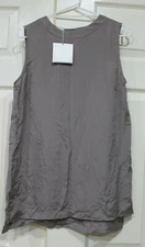 NEW DAVID JONES TAUPE SILK FEEL  SLEEVELESS TOP SIZE 10 - RRP $109.95