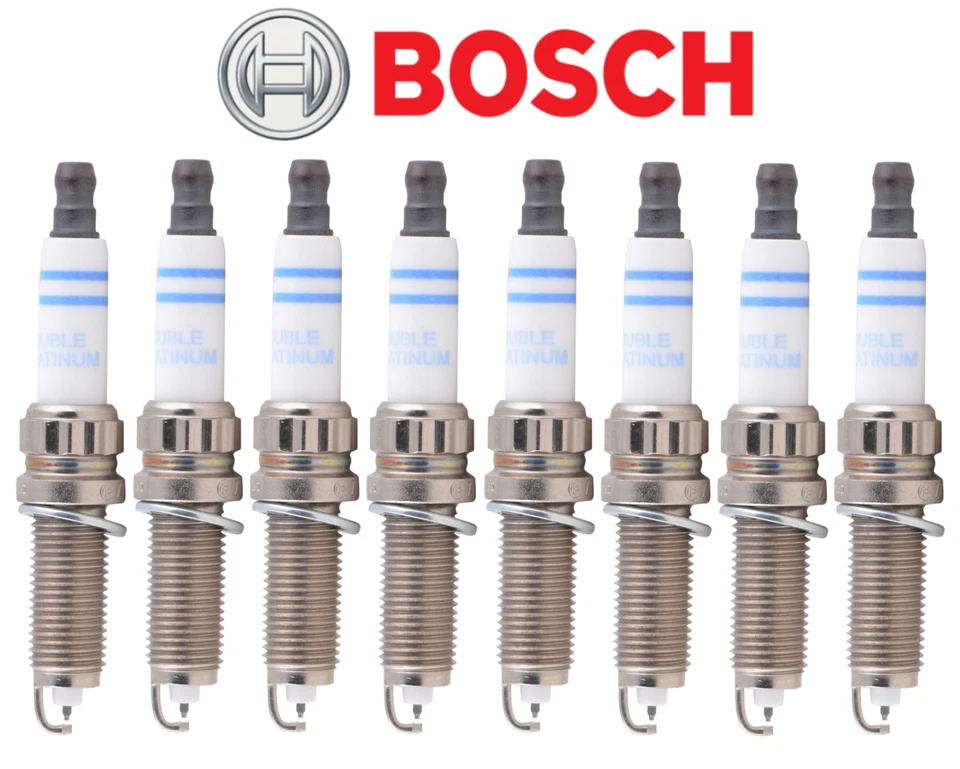 Bujía doble platino OEM Bosch 8 piezas OEM para modelos BMW V8 5 7 X5 X6 M Foto 2 de 2