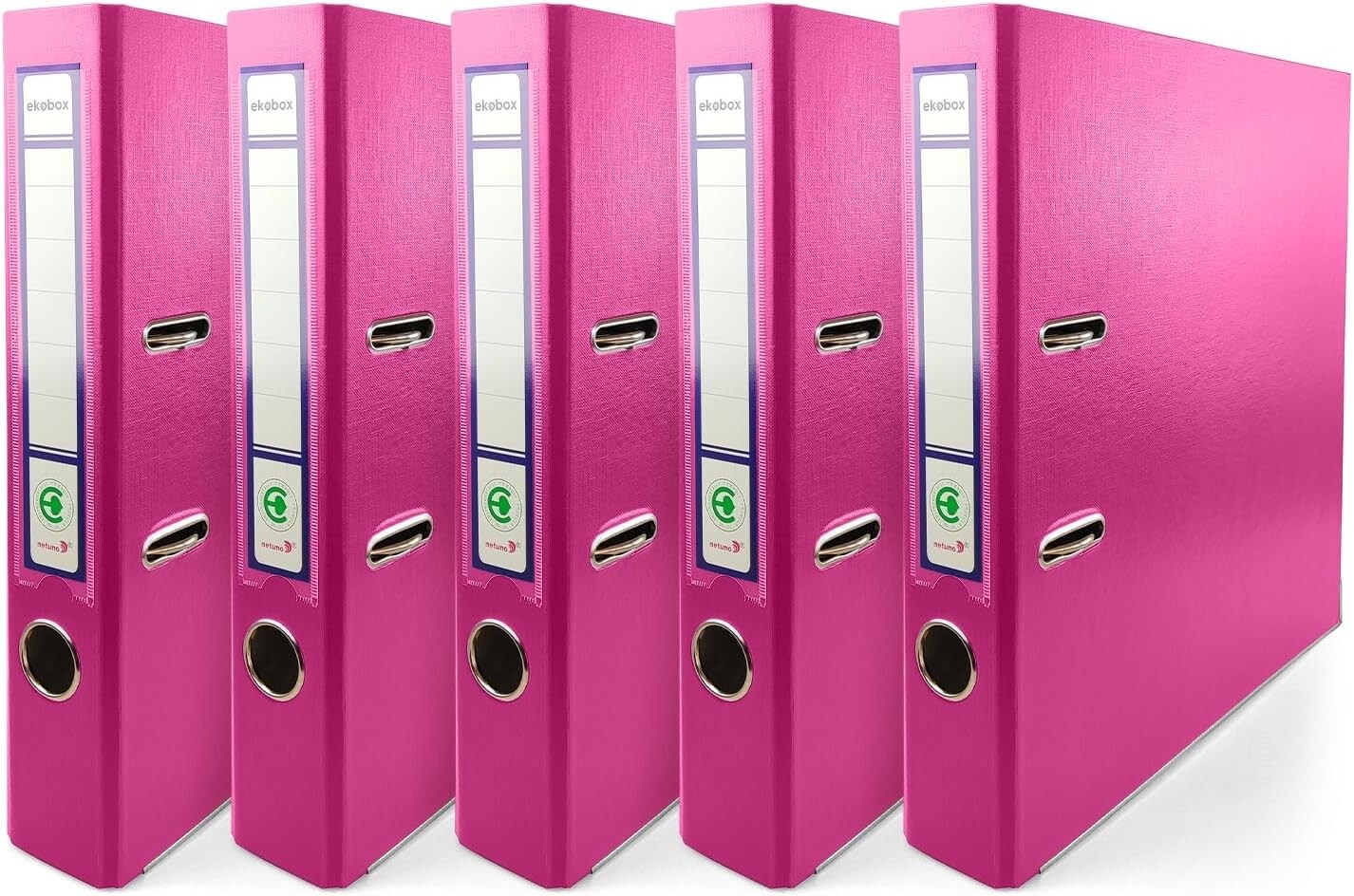5 raccoglitori ad 2 anelli a4 dorso 5 cm rosa registratori con anelli