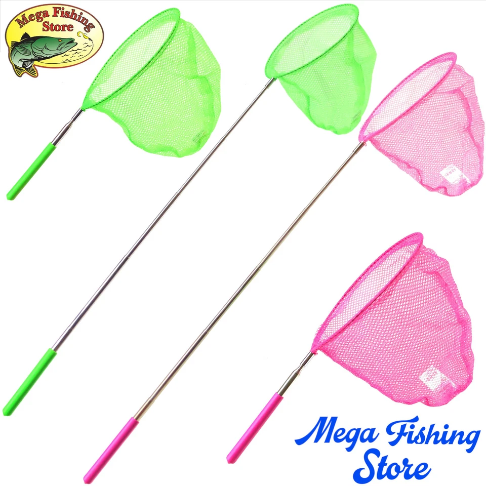 Mega Fishing Teleskop Kinderkescher - Strandkescher Kinder Kescher - Pink / Grün