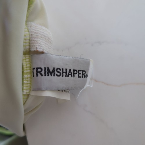 Trimshaper Women's one piece lime green black swimsuit size 14 ruched side - Picture 7 of 15