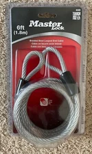 Masterlock Braided Steel Looped End Cable (6ft), for Gates, Lawnmowers, Grills