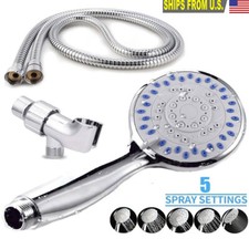 High Pressure 5-mode Handheld Shower Head with hose 5FT and Brass Holder
