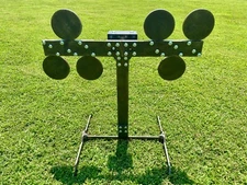 3/8" AR500 Revolving Plate Rack - Reactive Steel Shooting Target - 6in Paddles