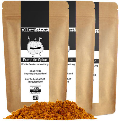 3 x 100g Premium Pumpkin Spice - Hochwertige Kürbis Gewürzzubereitung