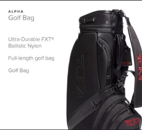TUMI ALPHA 3 Ballistic Nylon Carry On 5 Slot Golf Bag Black / Red NWT - Picture 23 of 24
