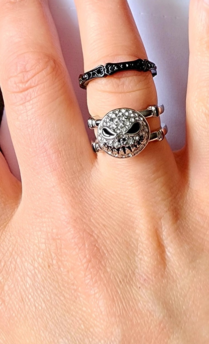 New the Nightmare before Christmas Jack skellington silver ring 2