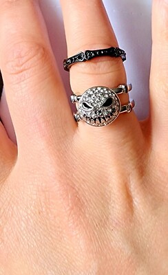 New the Nightmare before Christmas Jack skellington silver ring 2