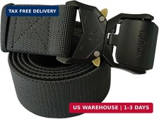 Tactical Belt, 1.5" Nylon Web Work Belt with Quick Release Buckle for Military,