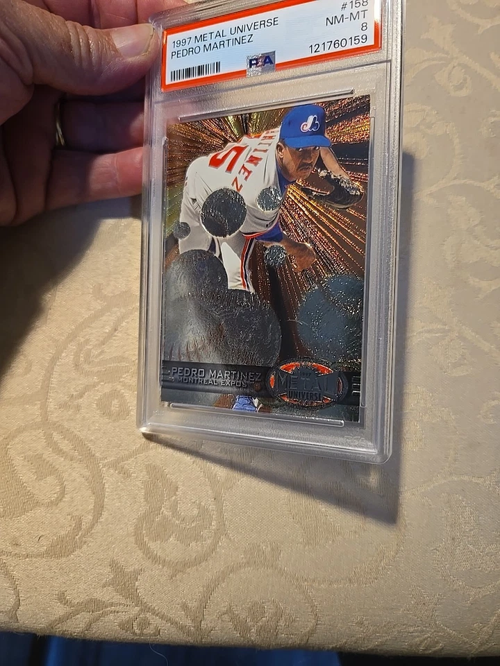 Skybox Metal Universe 1997 - Pedro Martínez #158 PSA casi nuevo MT 8 extremadamente bajo pop Foto 4 de 4