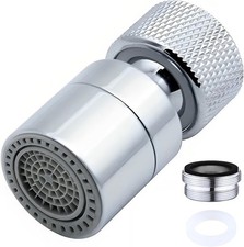 Faucet Aerator, 360  Swivel Kitchen Sink Aerator, Dual-function 2-Flow Sprayer