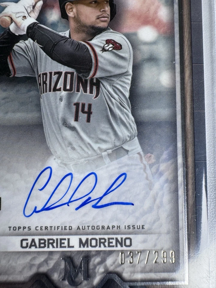 2023 Topps Museum Gabriel Moreno Auto Rookie /299 RC Autograph AAGM Diamondbacks - Image 2 of 3