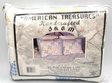 Set of 2 Handcrafted Quilted Patchwork Pillow Shams 26 x20