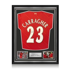 Jamie Carragher Signed Liverpool 2021-22 Football Shirt. Superior Frame