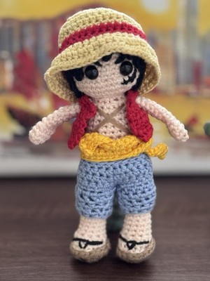 Handmade  Luffy  Doll from One Piece Manga - Anime - Movie - Fans