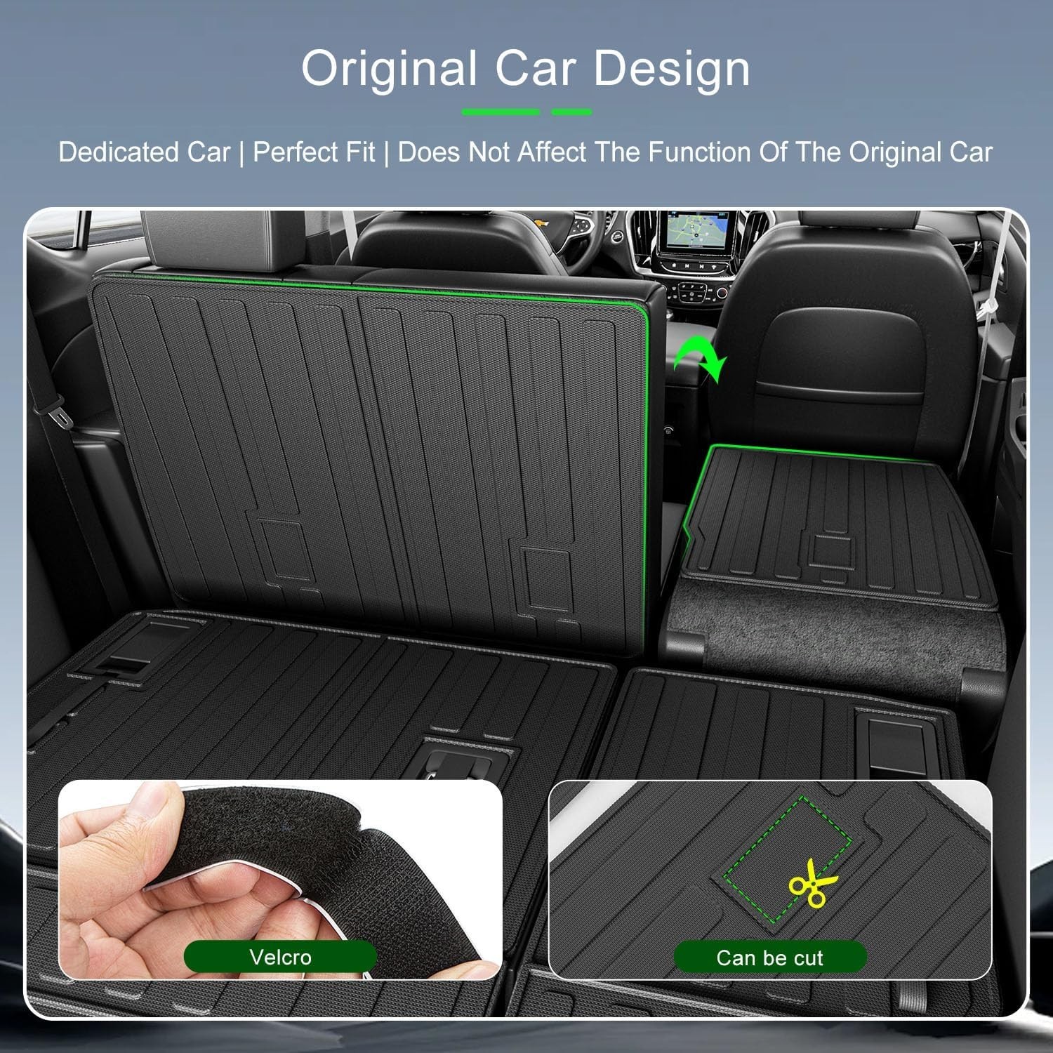 For 2009-2017 Chevy Traverse 08-17 Enclave Cargo Trunk Mat Cargo Liner Backrest