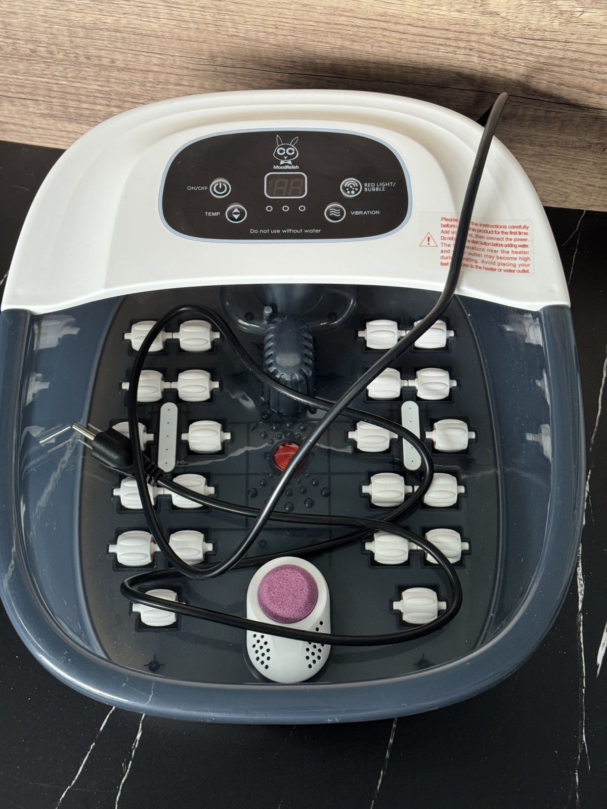 Moodrelish Foot Spa Bath Massager Heat Bubbles and Vibration