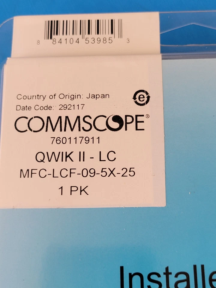Commscope 760117911 Qwik II-LC MFC-LCF-09-5X-25 Installer Pack of 25 Aqua - Image 3 of 4