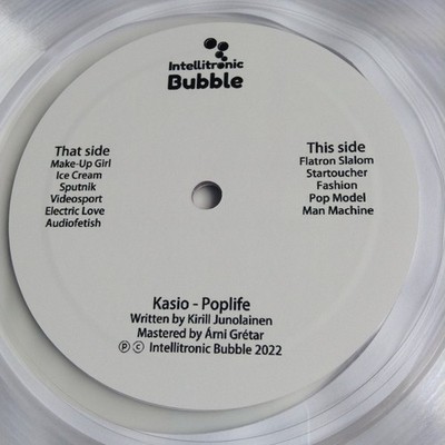Kasio - Poplife LP (Electronic Techno IDM) 2022 (30 ONLY) LATHE CUT (IMPORT) NEW