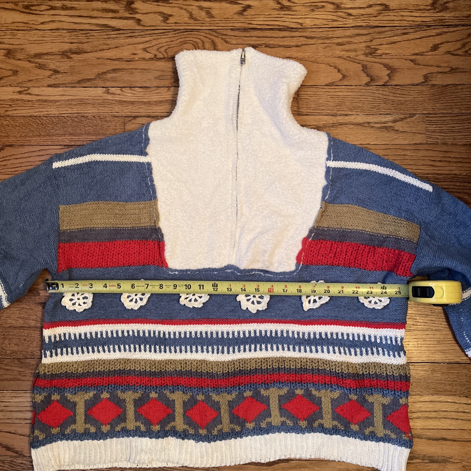 POL Opal Patterned Pullover Quarter Zip Sweater i… - image 8