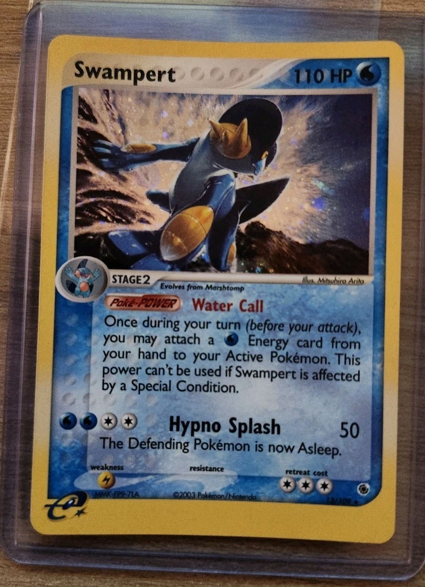 Pokemon Tcg Swampert 13/109 Ruby Sapphire  Holographic Card LP