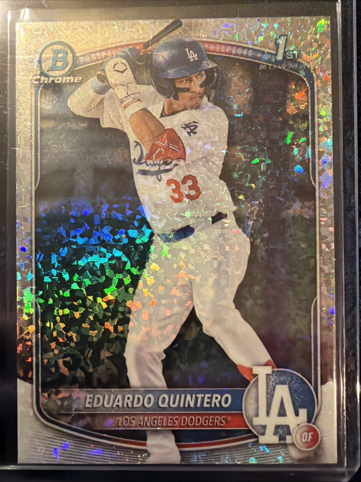 2025 Bowman - Chrome Mini Diamond Refractor SP EDUARDO QUINTERO #BCP-115 Dodgers