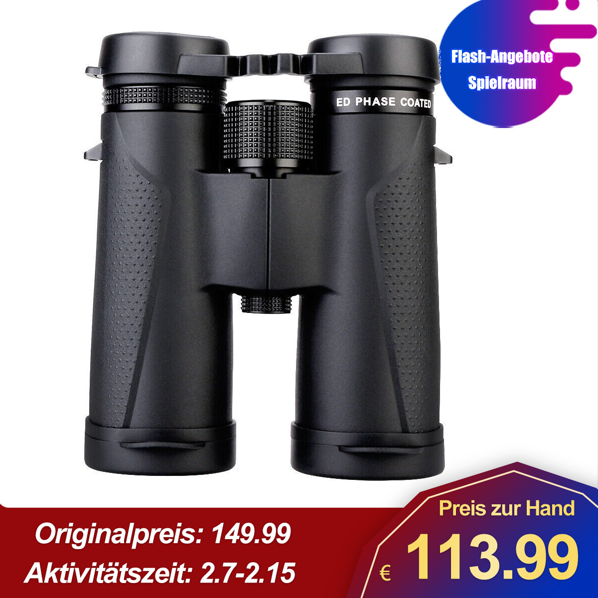 Prismáticos Svbony SV202 Upgraded 10x42 ED, objetivo BAK4 Prisma FMC, IPX7 impermeable