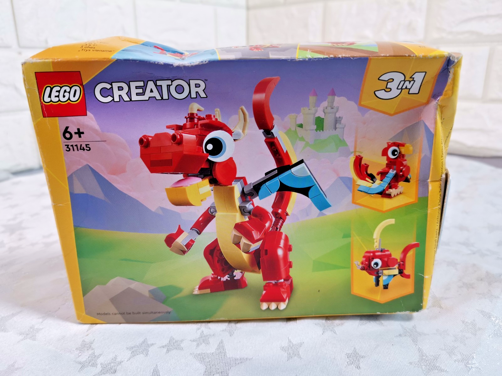 Lego Creator Red Dragon 3 in 1 Fish Bird Toy Set 31145 SEALED Box Damaged