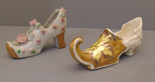 Pair of Vintage Porcelain Victorian Shoes