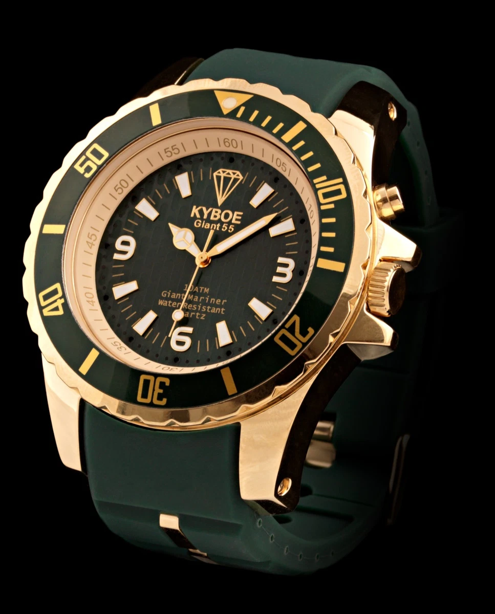 KYBOE! Army Green and Gold Large Face Watch Belgian Dandy: Kyboe! Watches: Sometimes Bigger is Better ! main image 4