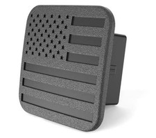 2" Black American Flag Hitch Plug Cover for 2 Inch Fit 2" receivers Black Flag