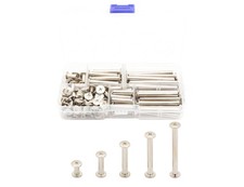 100pcs Phillips Chicago Screws, M5 x 10/20/30/40/50mm Binding Screw Posts, Bo...