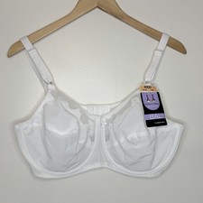 Bali Comfort-U Flower Full Figure Underwire Bra DF0180 Size 40DD White NWT