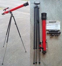 Vintage 1985 Tasco Telescope 59T Large Tripod Eyepieces Prism Lenses Japan