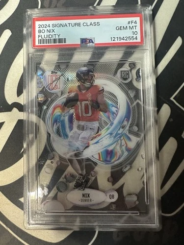 BO NIX 2024 TOPPS SIGNATURE CLASS FLUIDITY ROOKIE  PSA GEM Mint 10🐴🏈