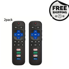 2 Pack Replacement Remote FIT For ROKU TV TCL/Sanyo/Element/Haier/RCA/LG/Philips