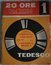 Corso di lingua tedesca "20 ORE" in 50 dispense e dischi di vinile 33 giri