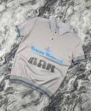 Vivienne Westwood Polo Shirt Big Logo Men Size L Gray