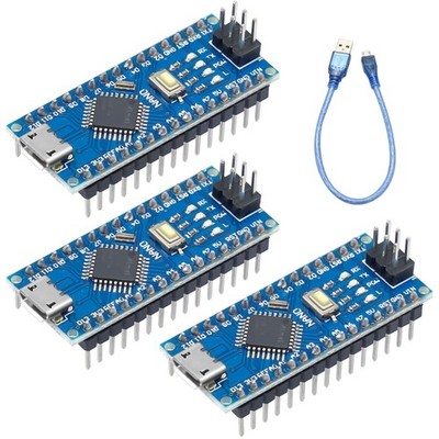Nano Development Board, 3pcs, Compatible with Arduino Nano, CH340G, USB-C, 16MHz