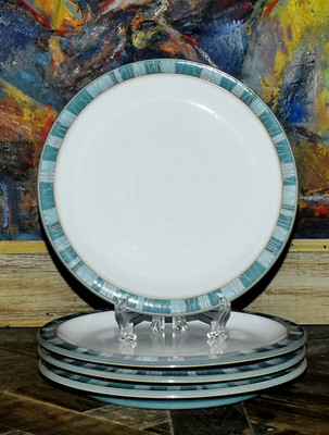 Denby Set Of 4 Azure Coast 8-1/2'' Salad Plates Made in England