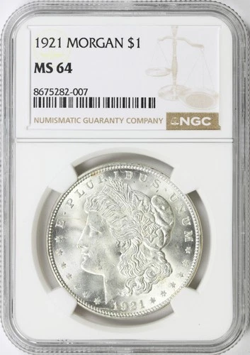 1921 $1 Morgan Dollar NGC MS64