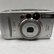 Canon Sure Shot 80u Silver 35mm Film Camera Point Shoot, 38-80mm Untested