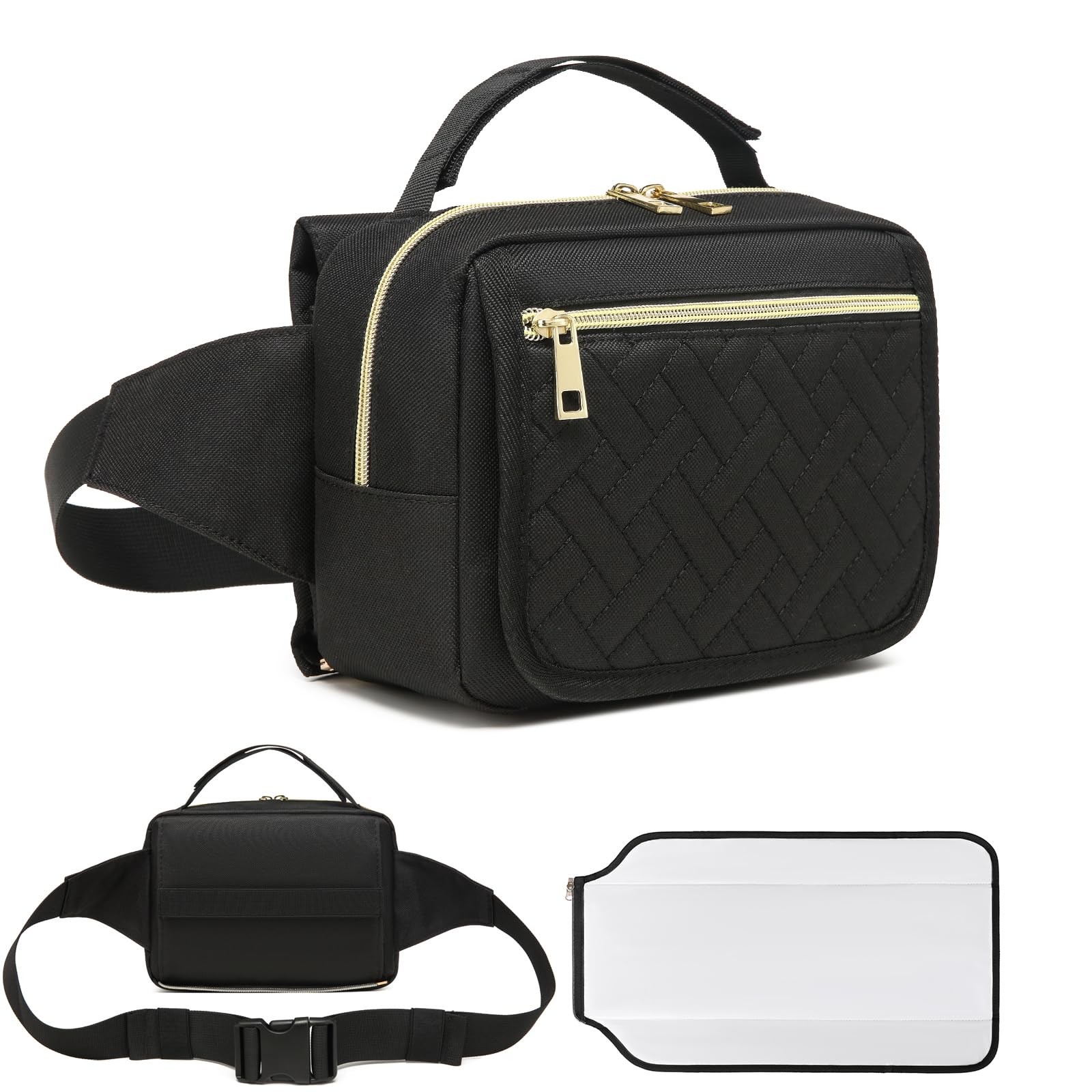 Small Diaper Bag with Portable Changing Pad,Crossbody Diaper Bag Pack with Po...-image
