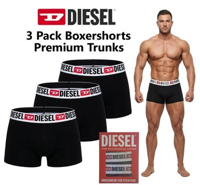 DIESEL Herren Boxershorts 3er Pack UMBXDAMIENTHREEPACK Trunks Shawn M L XL RETRO
