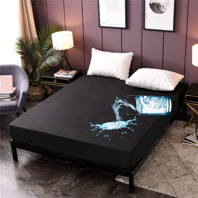 NTBED Waterproof Mattress Protector Cover King Size Deep Pocket King, Black