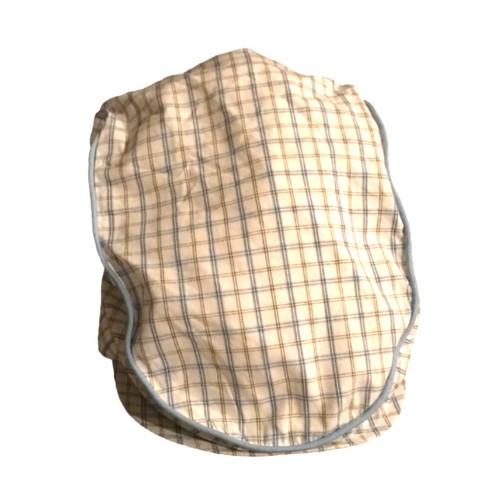 Vintage Gap Baby Newborn Blue White Striped Plaid Cap Jeff Hat Casual Size 3-6M